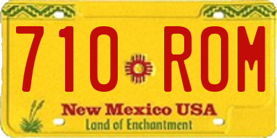 NM license plate 710ROM