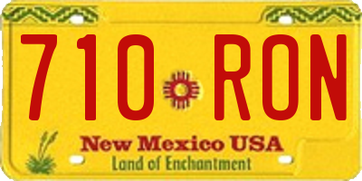 NM license plate 710RON