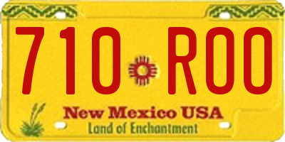 NM license plate 710ROO