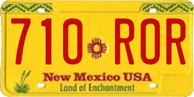 NM license plate 710ROR