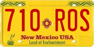 NM license plate 710ROS