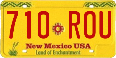 NM license plate 710ROU