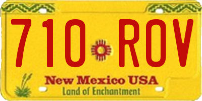 NM license plate 710ROV