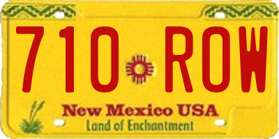 NM license plate 710ROW
