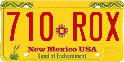 NM license plate 710ROX