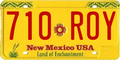 NM license plate 710ROY