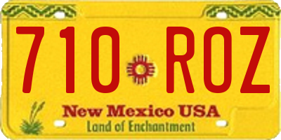 NM license plate 710ROZ