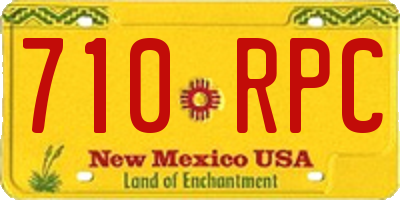 NM license plate 710RPC
