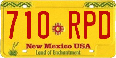 NM license plate 710RPD