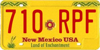 NM license plate 710RPF