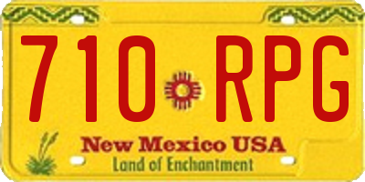 NM license plate 710RPG