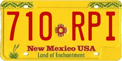 NM license plate 710RPI