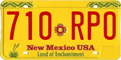 NM license plate 710RPO
