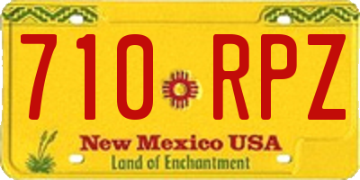 NM license plate 710RPZ
