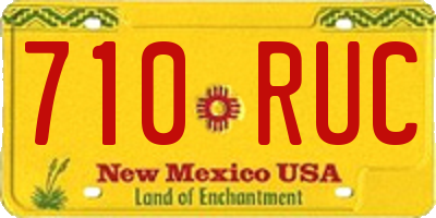 NM license plate 710RUC
