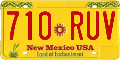 NM license plate 710RUV