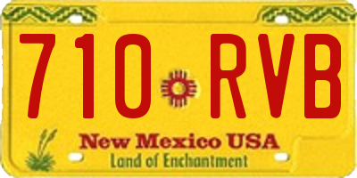 NM license plate 710RVB