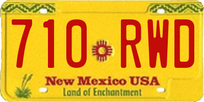 NM license plate 710RWD