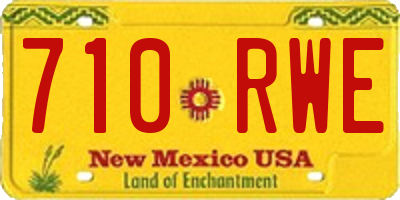NM license plate 710RWE