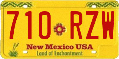 NM license plate 710RZW