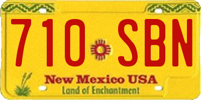 NM license plate 710SBN