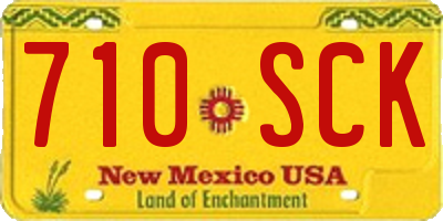 NM license plate 710SCK