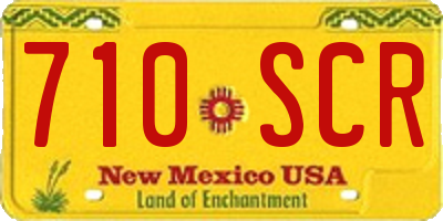 NM license plate 710SCR