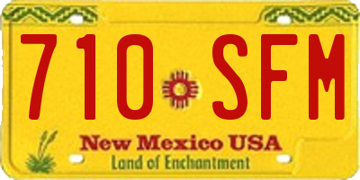 NM license plate 710SFM