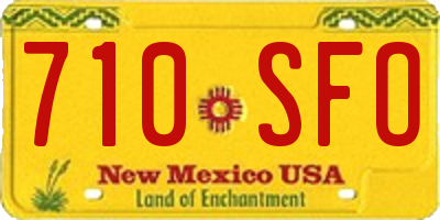 NM license plate 710SFO