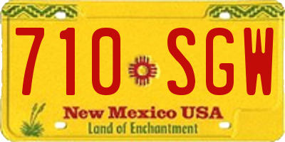 NM license plate 710SGW