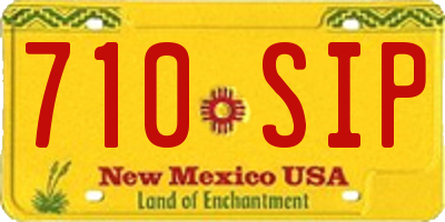 NM license plate 710SIP