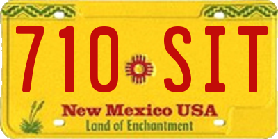 NM license plate 710SIT