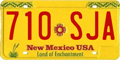 NM license plate 710SJA