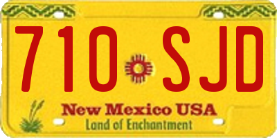 NM license plate 710SJD