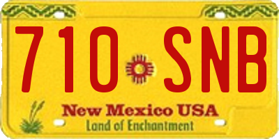 NM license plate 710SNB
