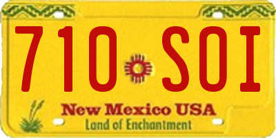 NM license plate 710SOI