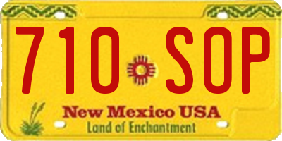 NM license plate 710SOP