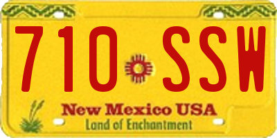 NM license plate 710SSW