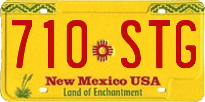 NM license plate 710STG