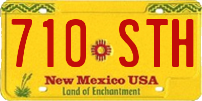NM license plate 710STH