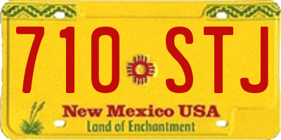 NM license plate 710STJ
