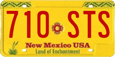 NM license plate 710STS