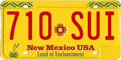 NM license plate 710SUI