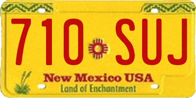 NM license plate 710SUJ