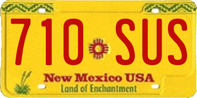 NM license plate 710SUS