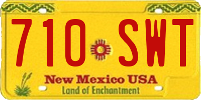 NM license plate 710SWT