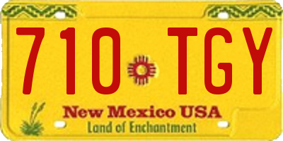 NM license plate 710TGY