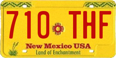 NM license plate 710THF