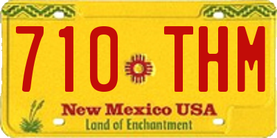 NM license plate 710THM