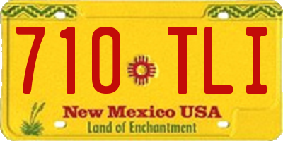 NM license plate 710TLI